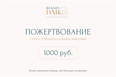 Пожертвование 1000 руб. 1058790