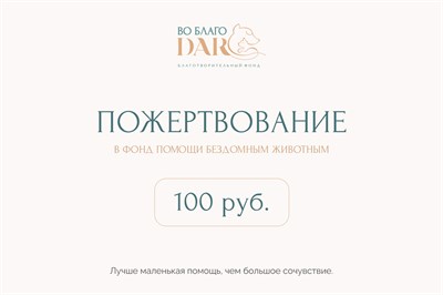 Пожертвование 100 руб. 1058784